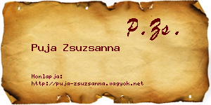 Puja Zsuzsanna névjegykártya
